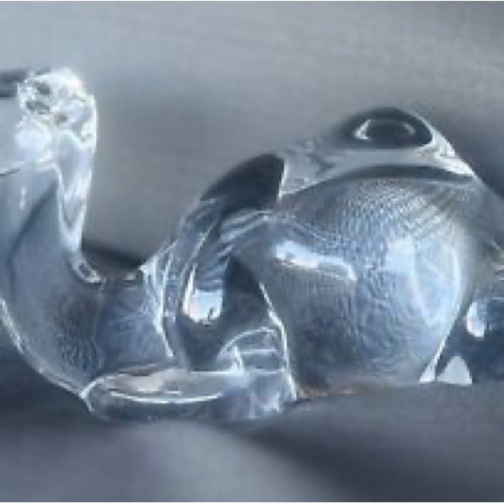 Vintage Baccarat Crystal Laying Camel Figurine Marked